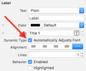 Automatically Adjust Font option in Xcode