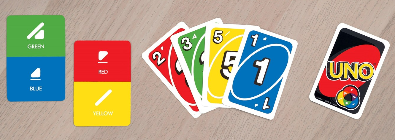 UNO Colorblind Cards. UNO® ColorADD